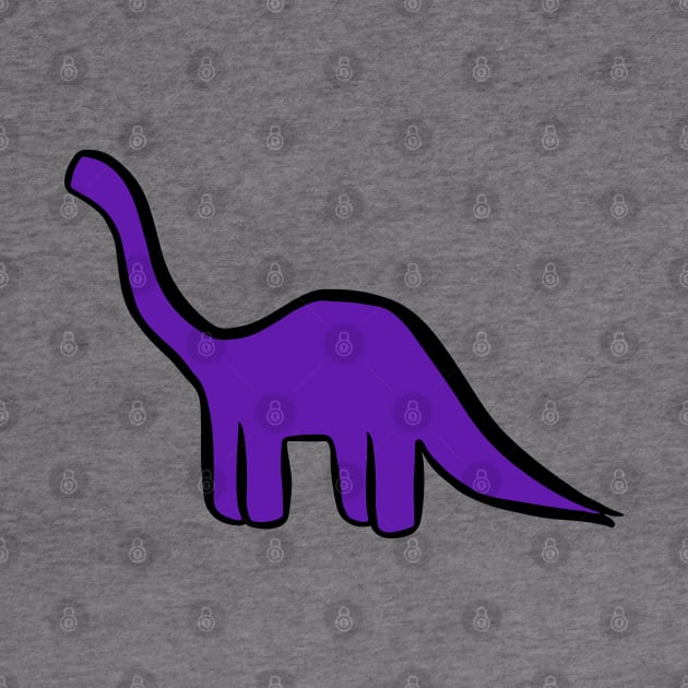 Dinosaur Friend - Purple Brontosaurus by sallycummingsdesigns